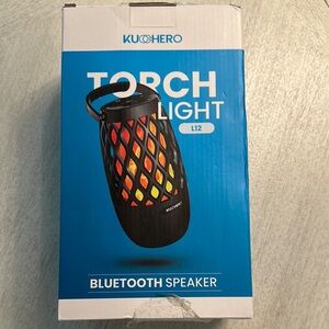 Black Bluetooth Speaker with Torch Light